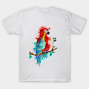Ara Macaw Watercolor Parrot T-Shirt